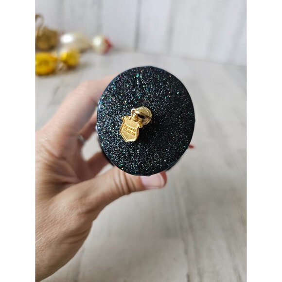 Reed barton snowman scene top hat ornament RARE glass glitter sparkle tree uniqu - Picture 7 of 10